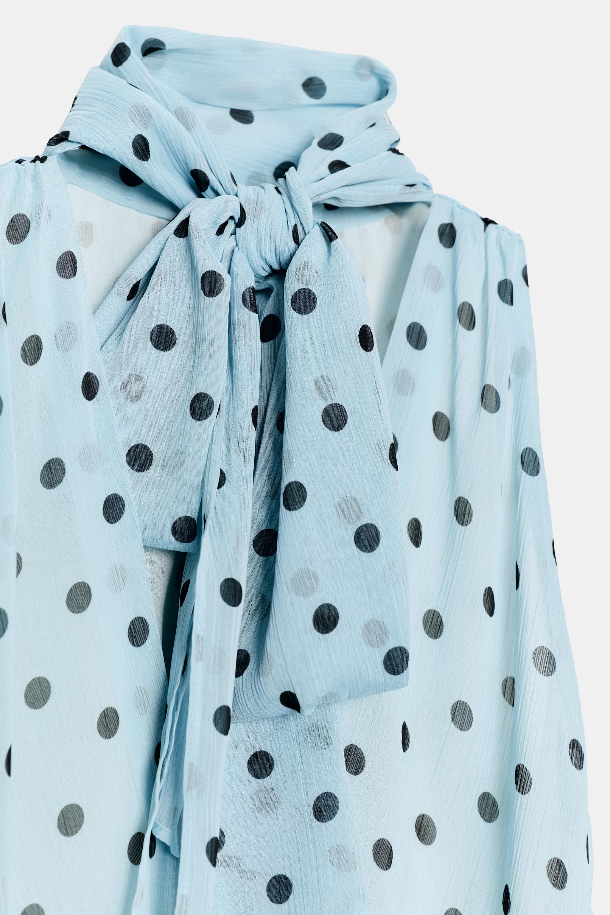 POLKA DOT TIE TOP
